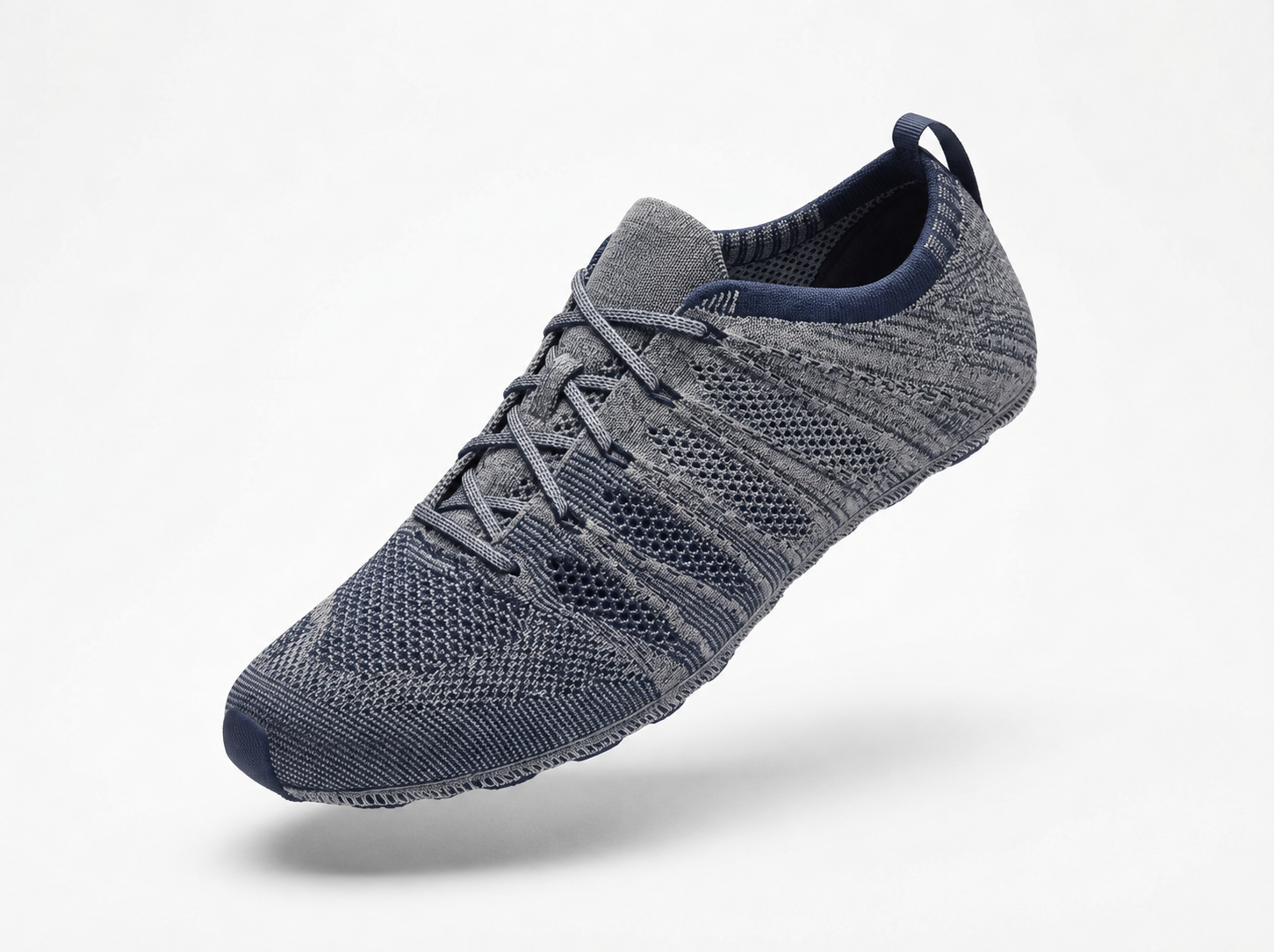 Sports shoe upper components in knitted and mesh styles
