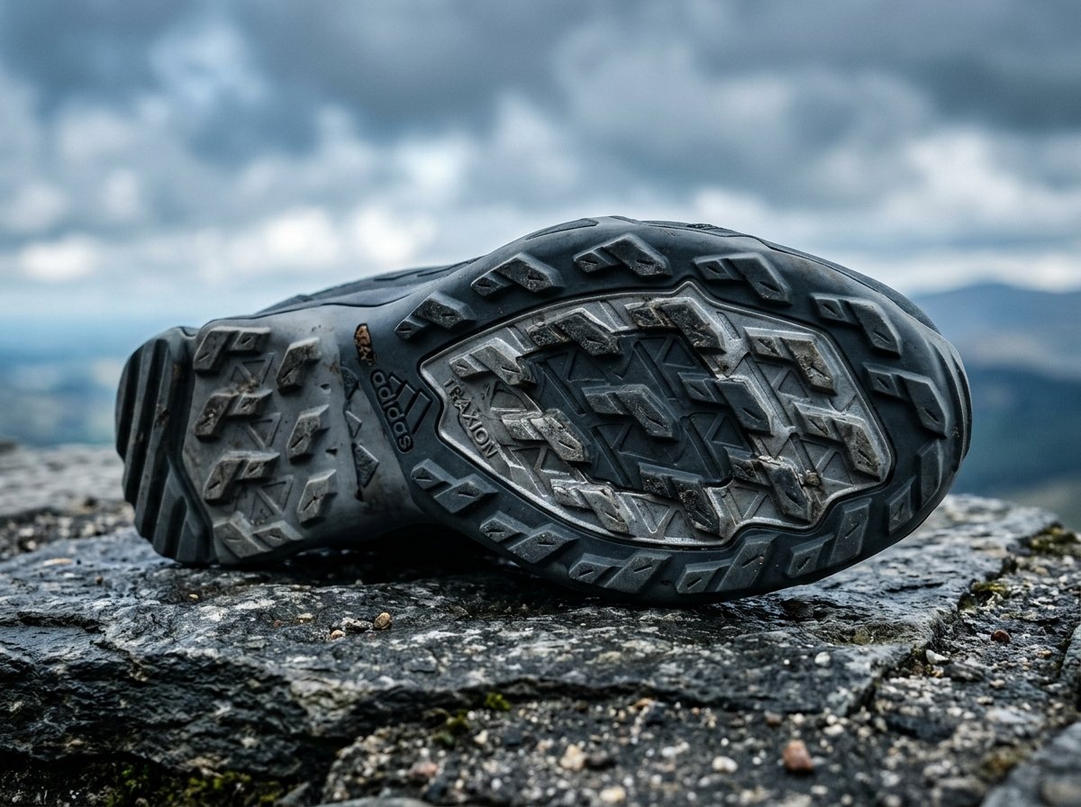 Sports shoe sole detail illustrating footwear component options